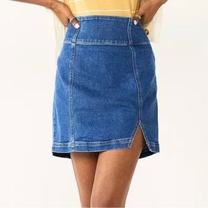NEW' SO® High-Rise Side Notch Mini Skirt